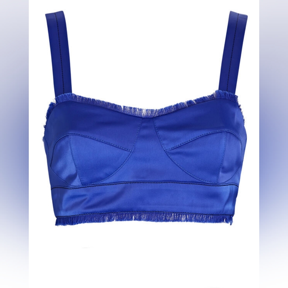 Proenza Schouler Cobalt Blue Cropped Bustier Top